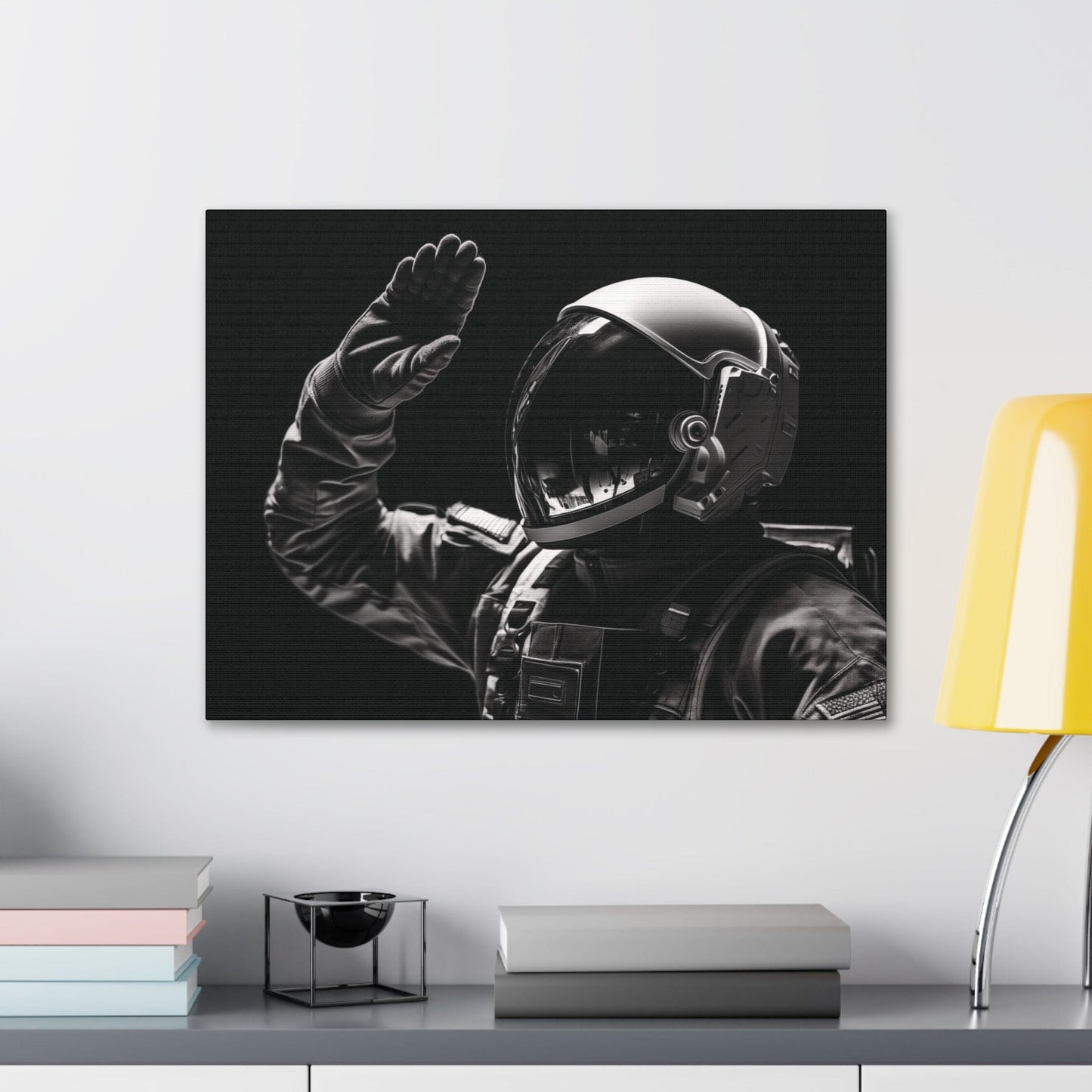 Canvas 24″ x 18″ / 1.25" Astronaut Salute Canvas Print