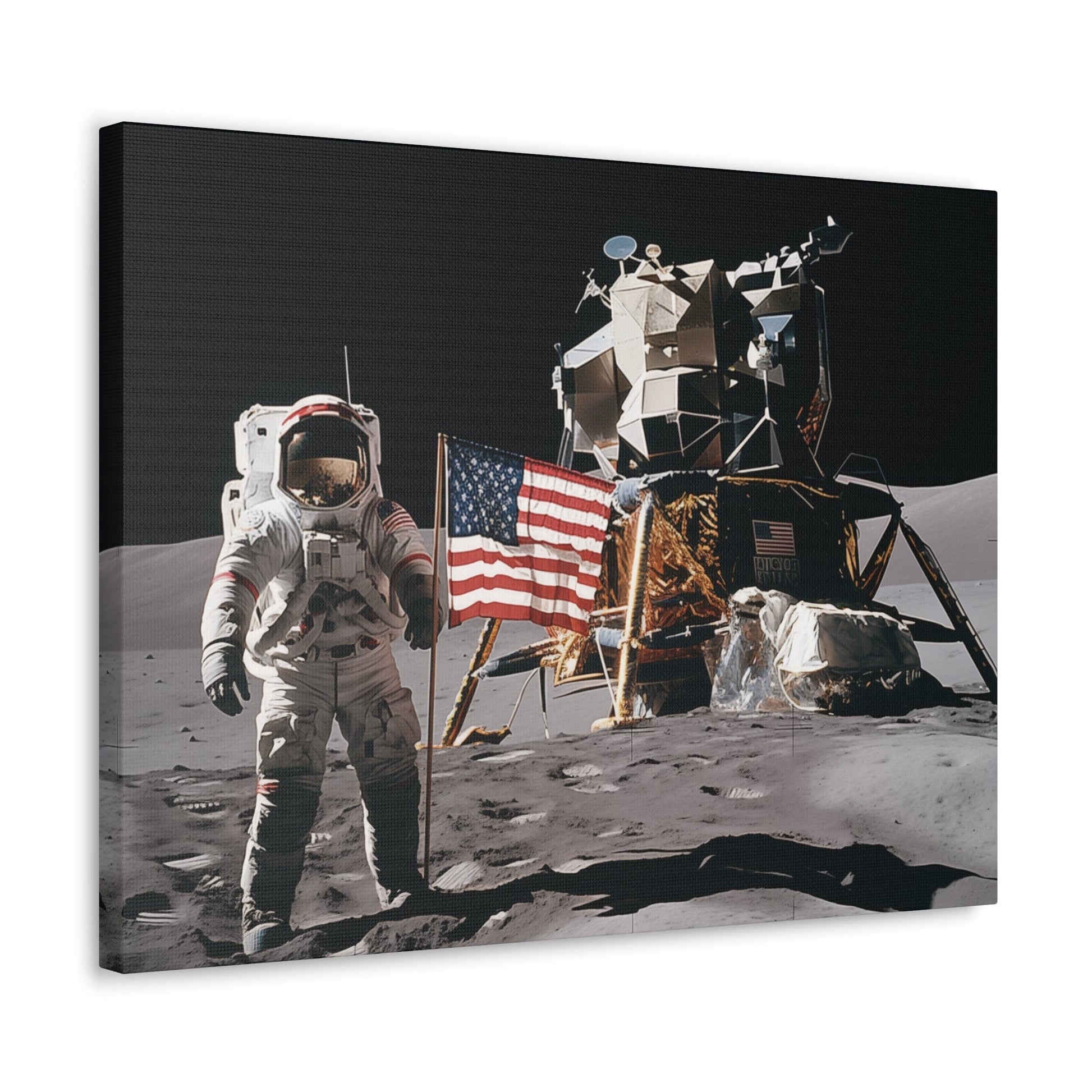 Canvas 24″ x 18″ / 1.25" Vintage 1970s Lunar Exploerer Canvas