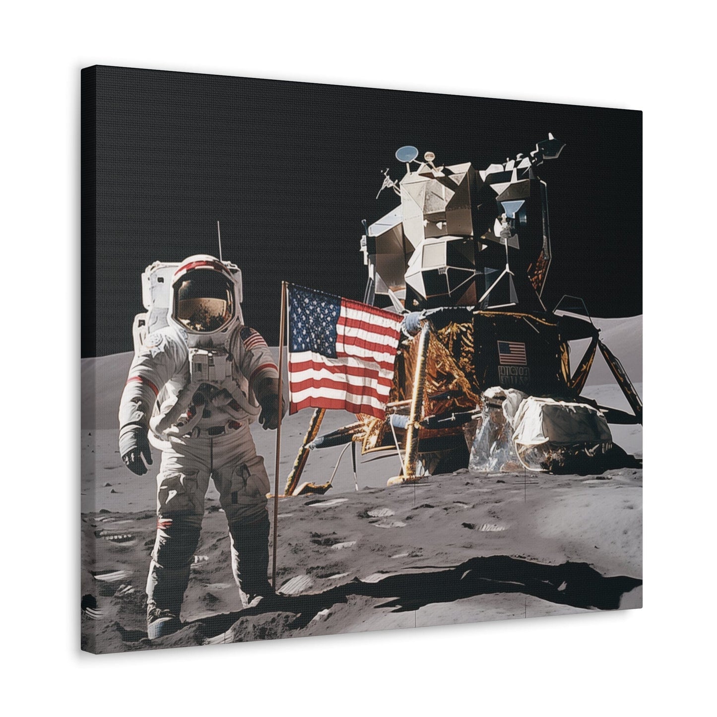 Canvas 24″ x 20″ / 1.25" Vintage 1970s Lunar Exploerer Canvas