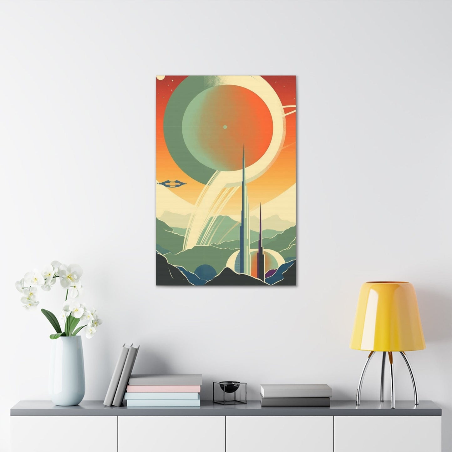 Canvas 24″ x 36″ / 1.25" Vintage Space Station Canvas