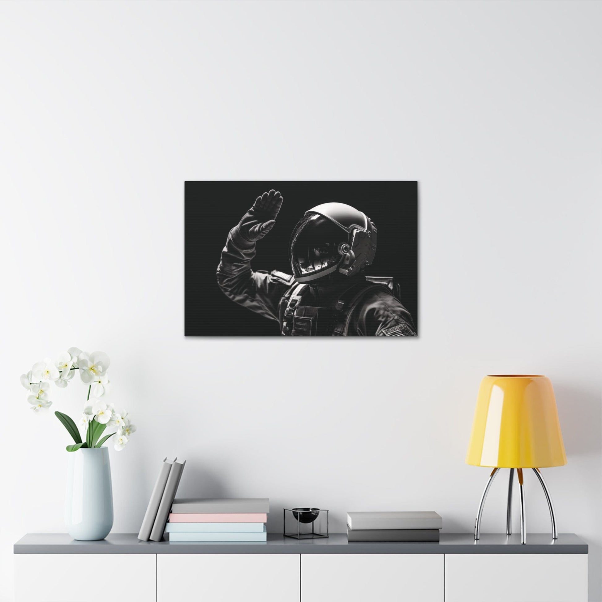 Canvas 30" x 20" / 1.25" Astronaut Salute Canvas Print