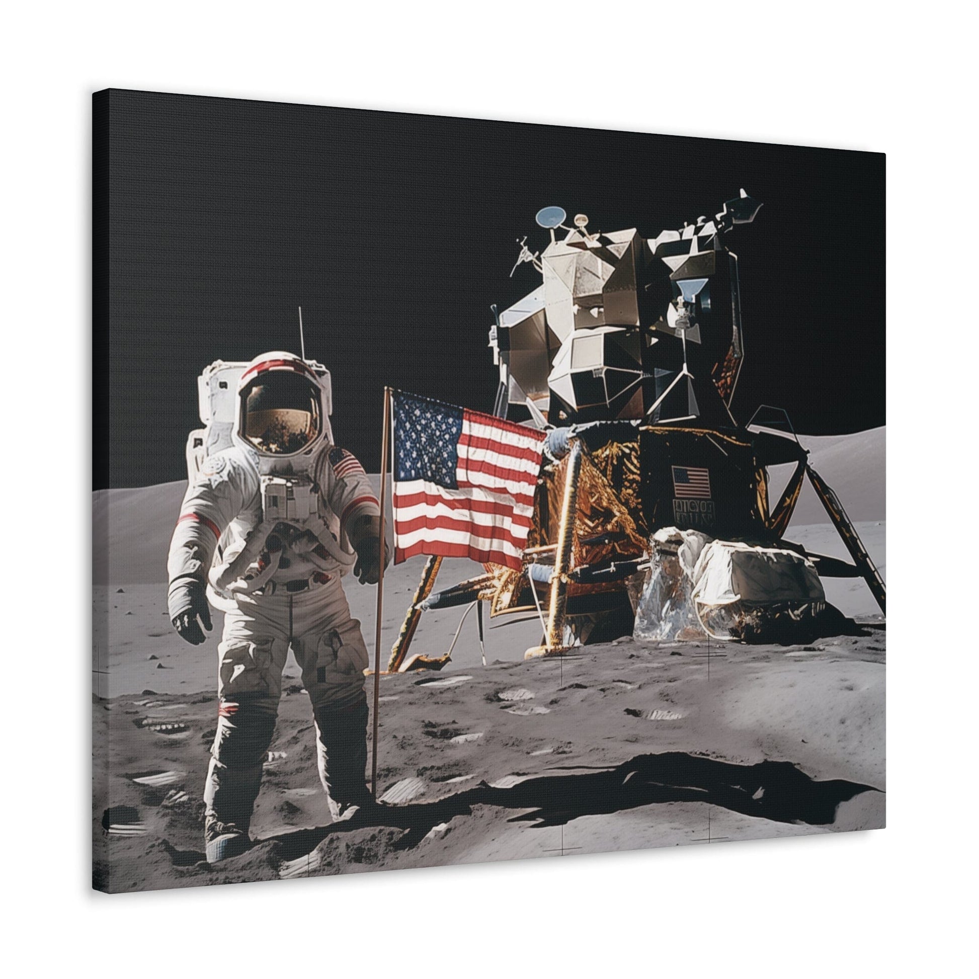 Canvas 30″ x 24″ / 1.25" Vintage 1970s Lunar Exploerer Canvas