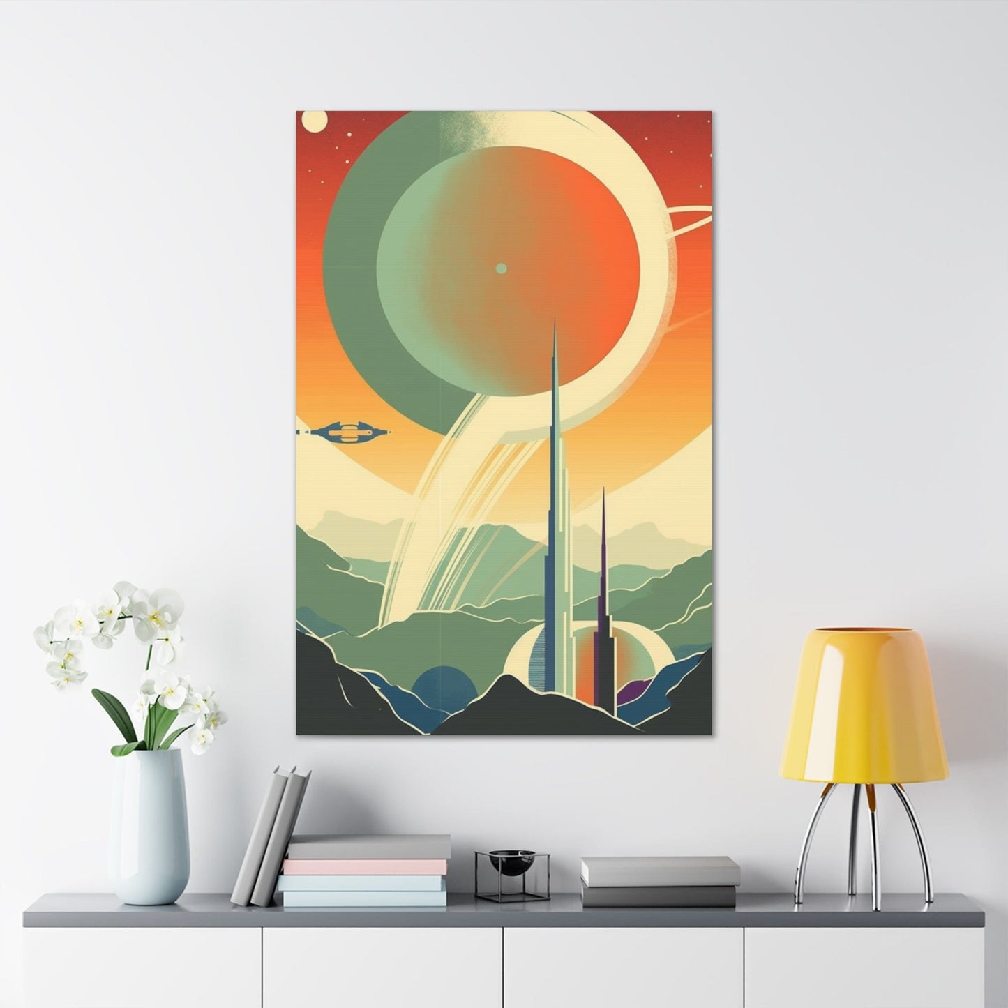 Canvas 32″ x 48″ / 1.25" Vintage Space Station Canvas