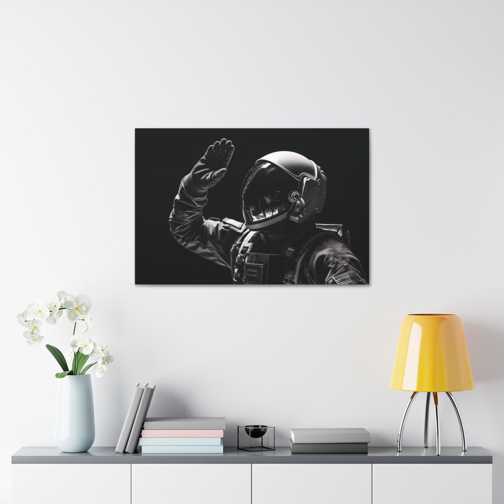 Canvas 36" x 24" / 1.25" Astronaut Salute Canvas Print