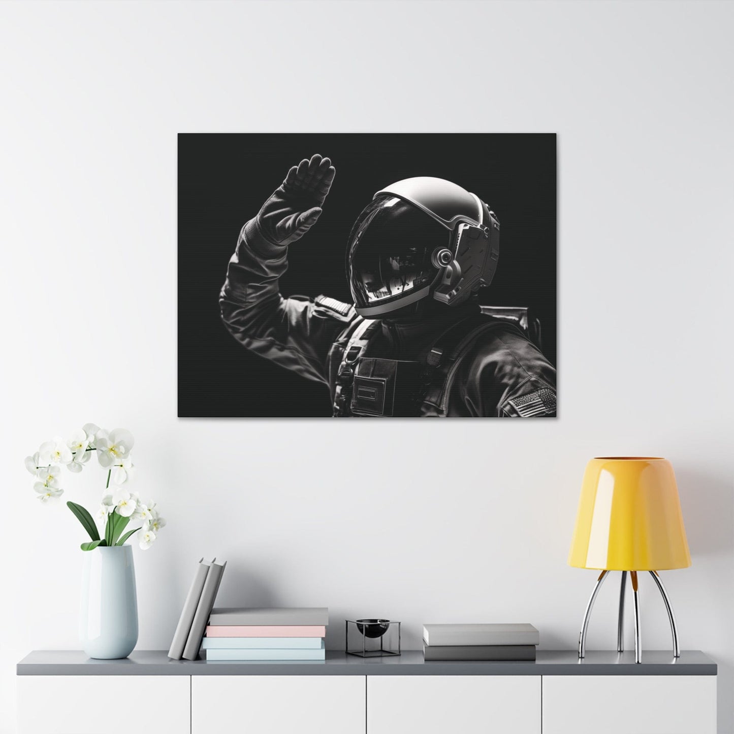 Canvas 40″ x 30″ / 1.25" Astronaut Salute Canvas Print