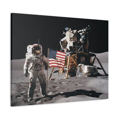 Canvas 40″ x 30″ / 1.25" Vintage 1970s Lunar Exploerer Canvas