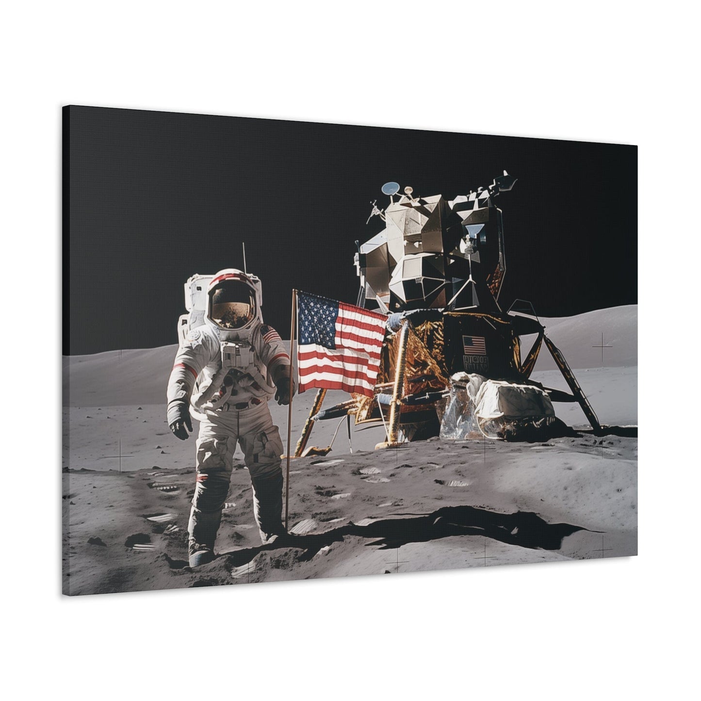 Canvas 48″ x 32″ / 1.25" Vintage 1970s Lunar Exploerer Canvas
