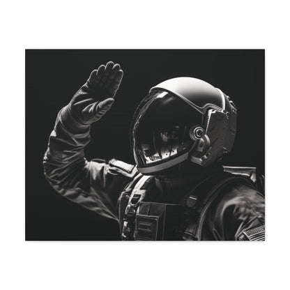 Canvas Astronaut Salute Canvas Print