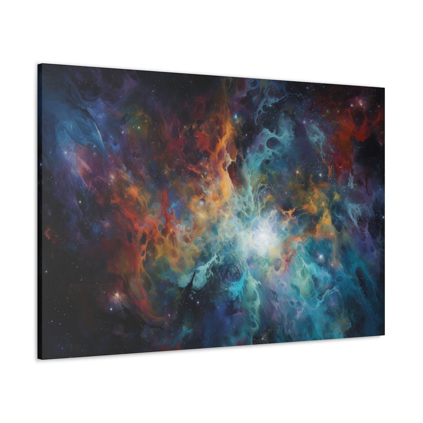 Canvas Colorful Nebula Dreamscape: Symbolist High-Res Canvas Art