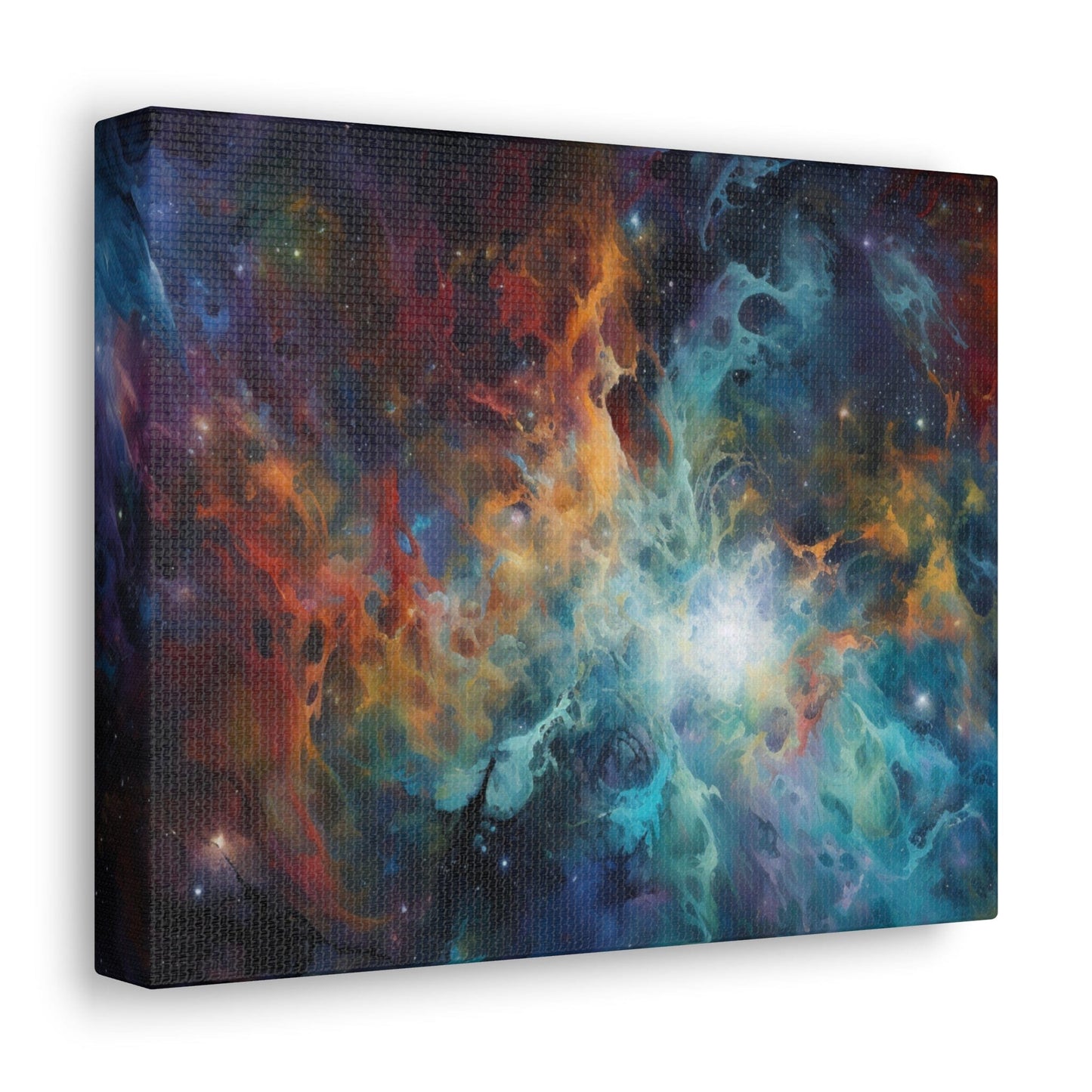 Canvas Colorful Nebula Dreamscape: Symbolist High-Res Canvas Art