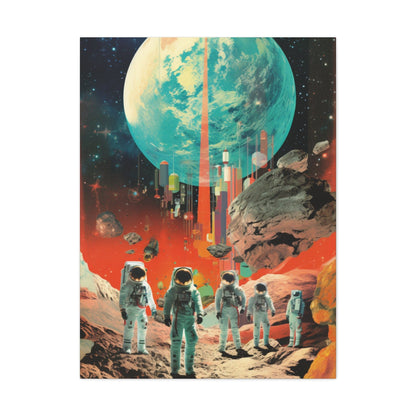 Canvas Exoplanet Colonization Canvas: Astronauts Mission Art Print