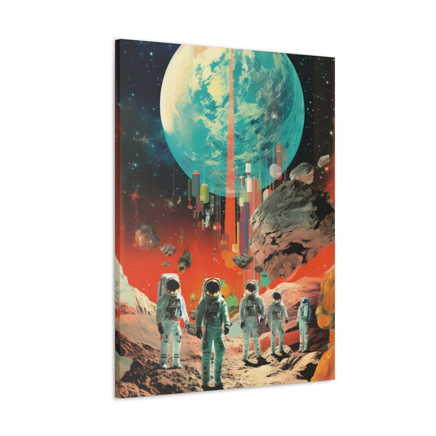 Canvas Exoplanet Colonization Canvas: Astronauts Mission Art Print