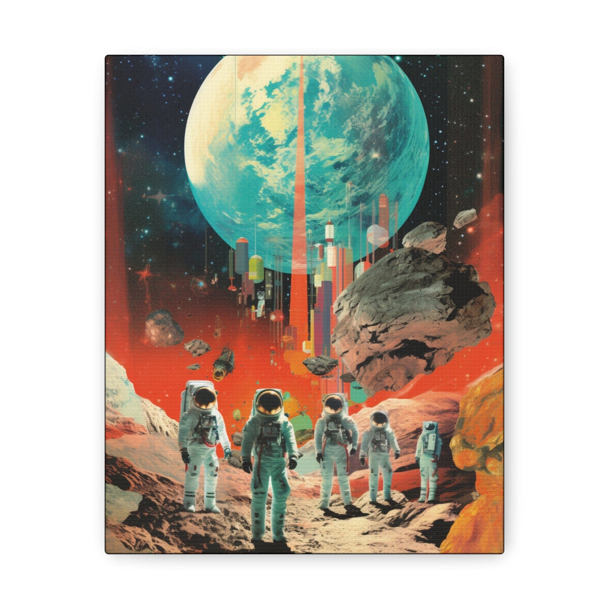 Canvas Exoplanet Colonization Canvas: Astronauts Mission Art Print