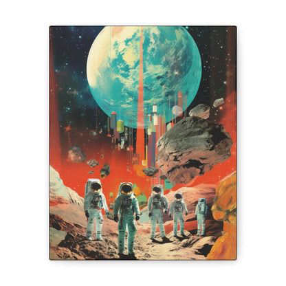 Canvas Exoplanet Colonization Canvas: Astronauts Mission Art Print