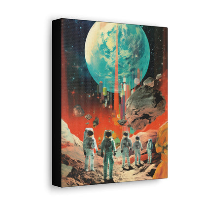 Canvas Exoplanet Colonization Canvas: Astronauts Mission Art Print