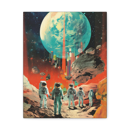 Canvas Exoplanet Colonization Canvas: Astronauts Mission Art Print