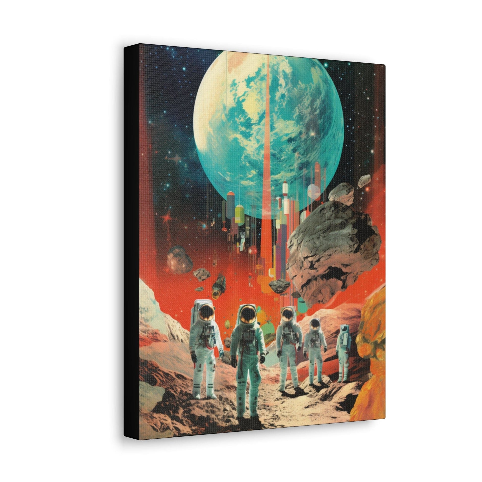 Canvas Exoplanet Colonization Canvas: Astronauts Mission Art Print