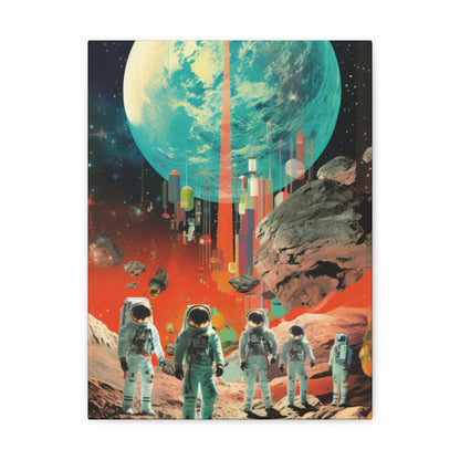 Canvas Exoplanet Colonization Canvas: Astronauts Mission Art Print