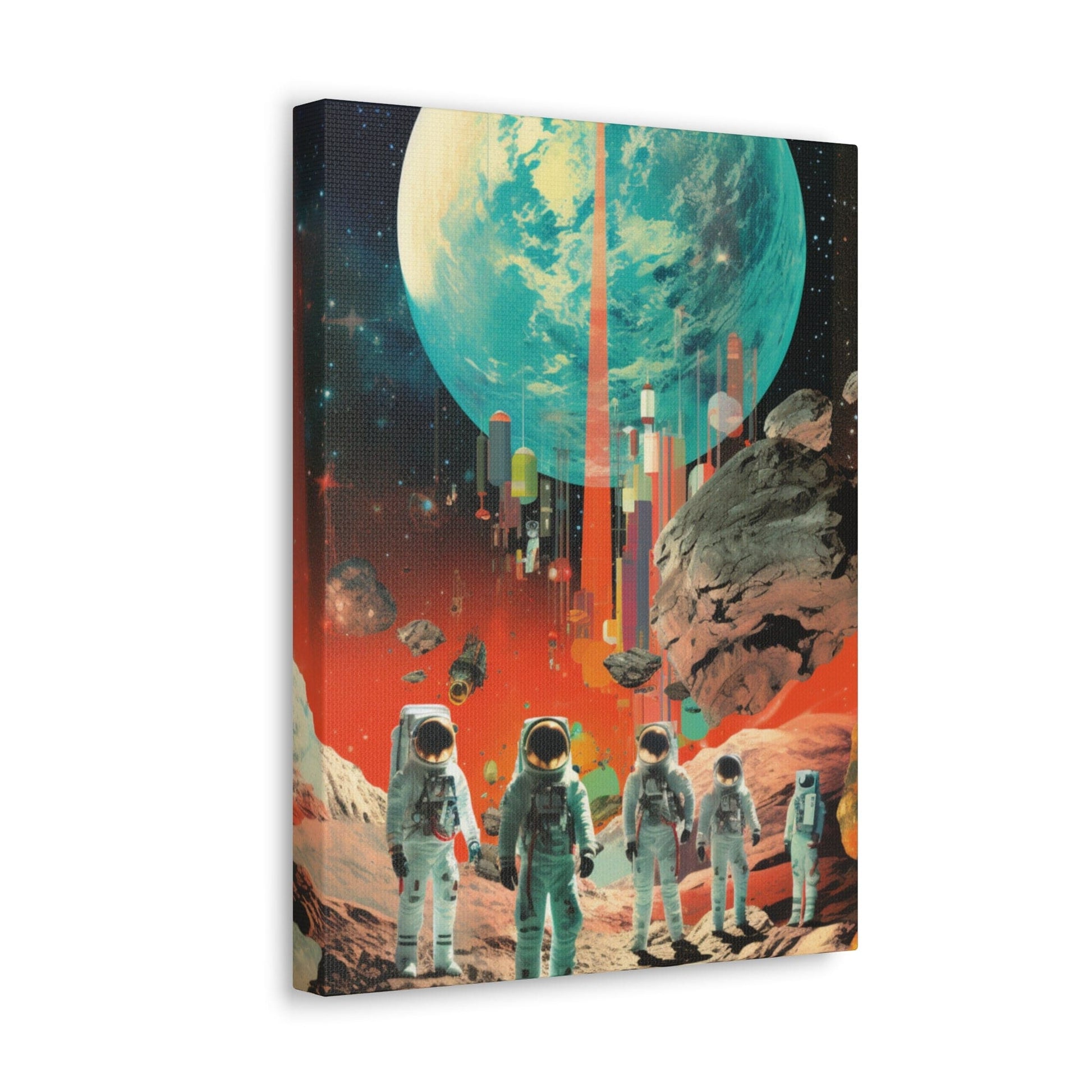 Canvas Exoplanet Colonization Canvas: Astronauts Mission Art Print