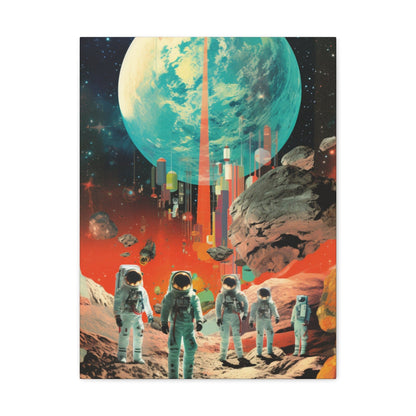 Canvas Exoplanet Colonization Canvas: Astronauts Mission Art Print