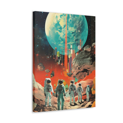 Canvas Exoplanet Colonization Canvas: Astronauts Mission Art Print