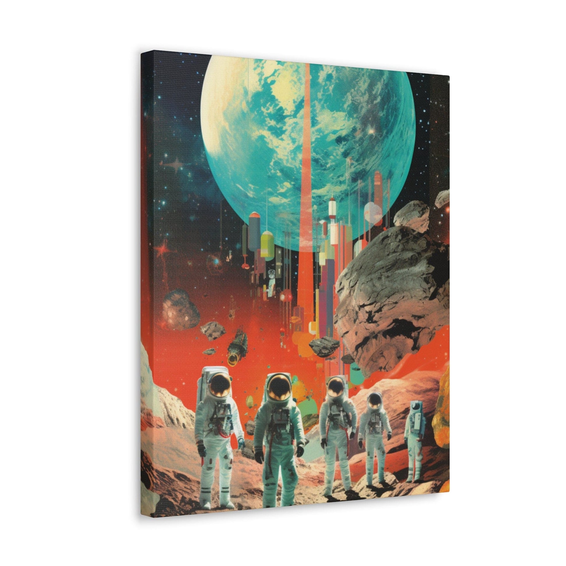 Canvas Exoplanet Colonization Canvas: Astronauts Mission Art Print