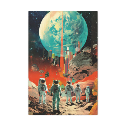 Canvas Exoplanet Colonization Canvas: Astronauts Mission Art Print