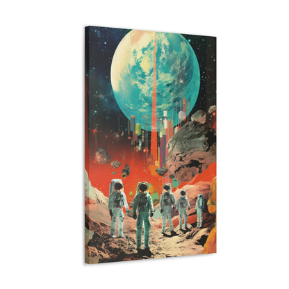 Canvas Exoplanet Colonization Canvas: Astronauts Mission Art Print