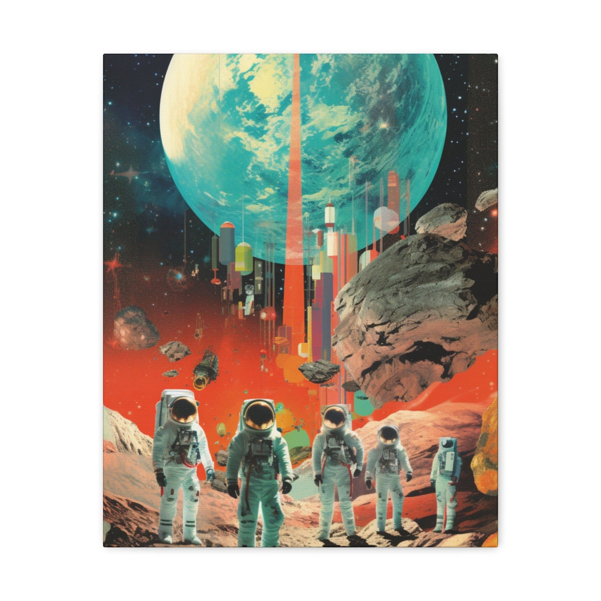 Canvas Exoplanet Colonization Canvas: Astronauts Mission Art Print