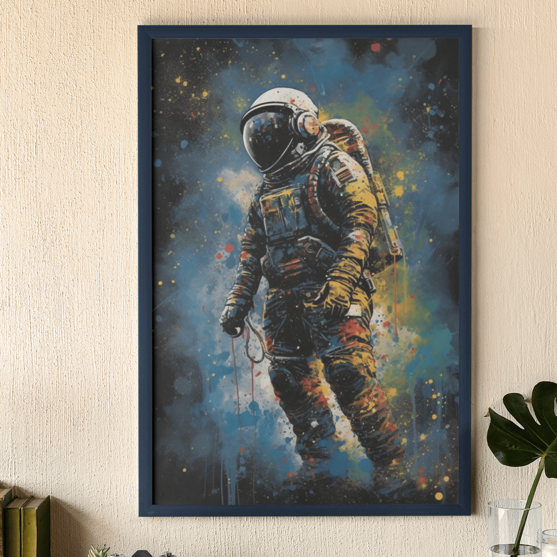 Canvas Space Odyssey Astronaut Canvas - Banksy-Inspired Street Art