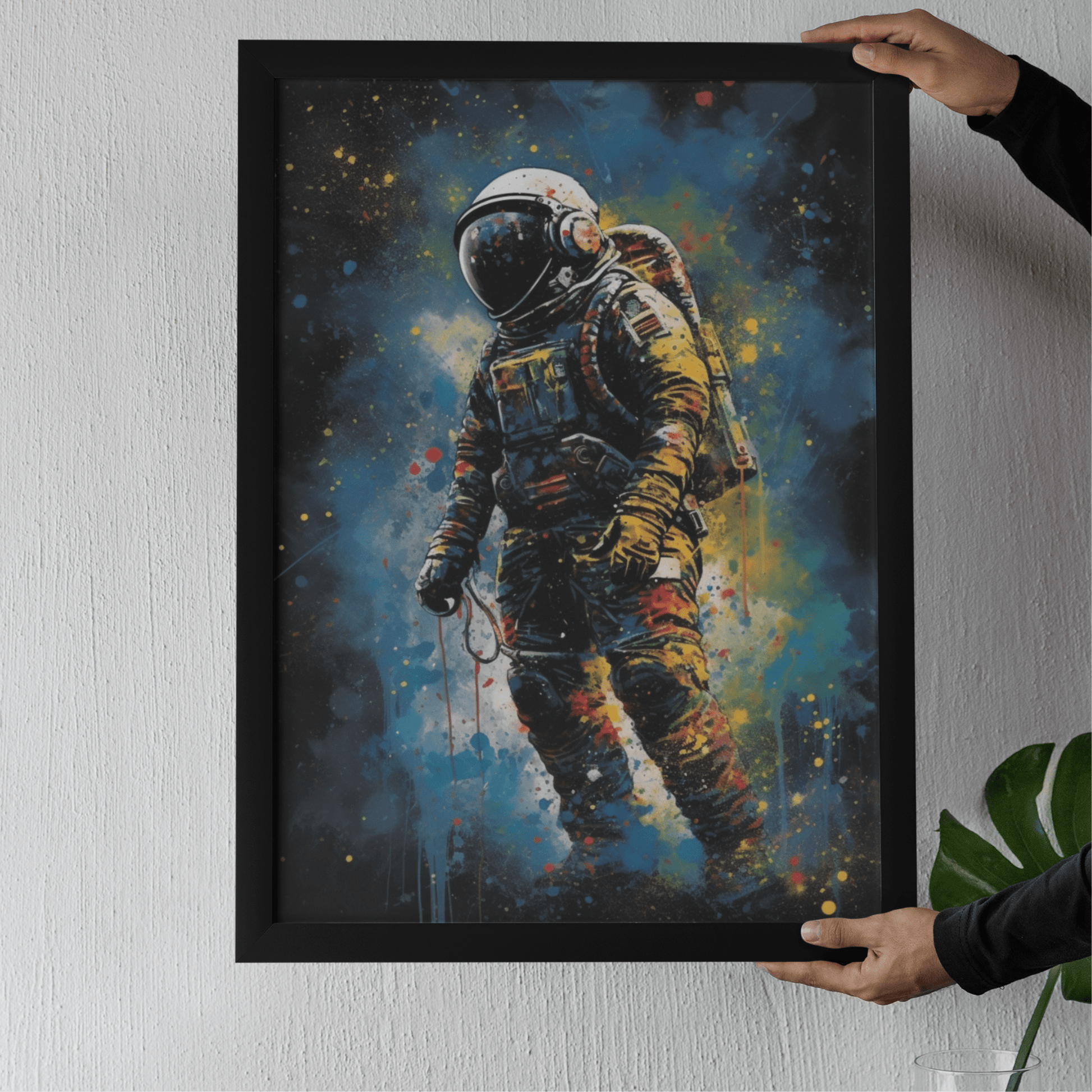 Canvas Space Odyssey Astronaut Canvas - Banksy-Inspired Street Art