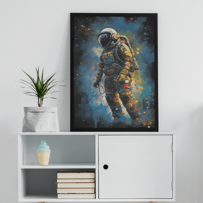 Canvas Space Odyssey Astronaut Canvas - Banksy-Inspired Street Art