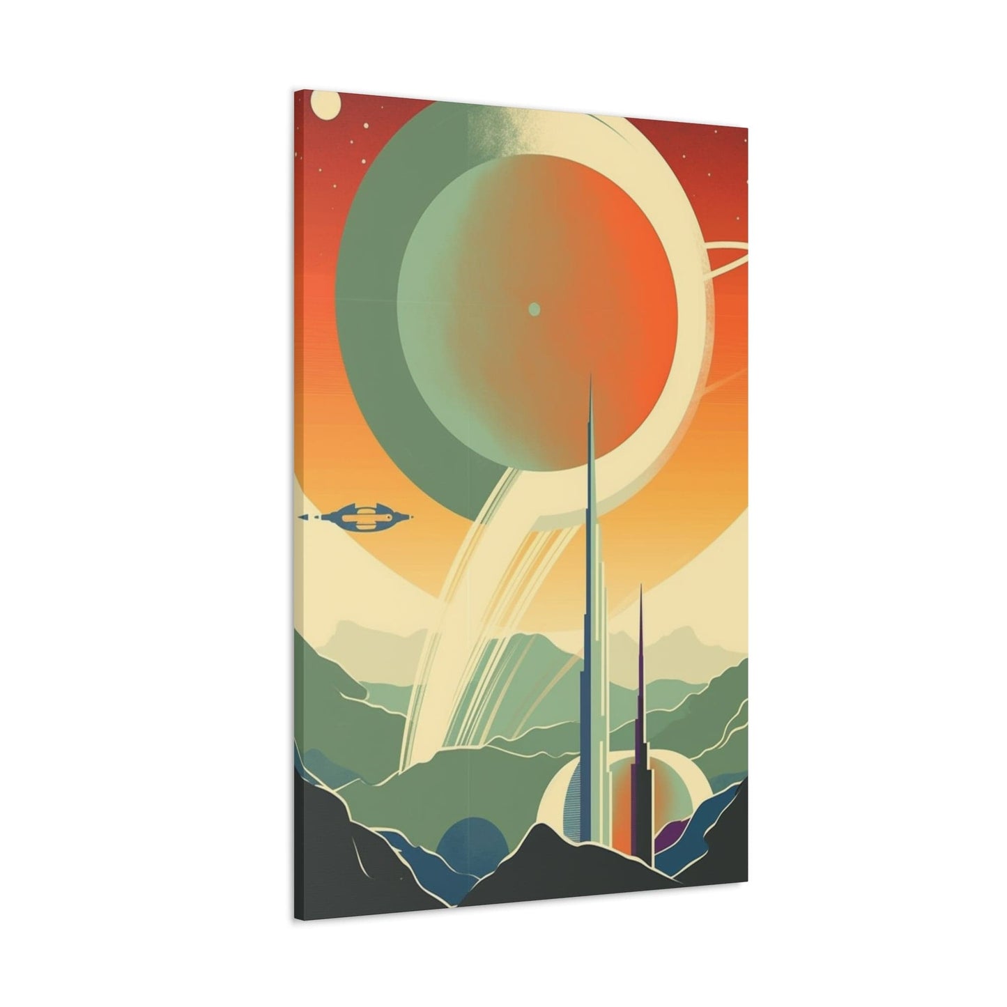 Canvas Vintage Space Station Canvas