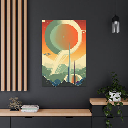 Canvas Vintage Space Station Canvas