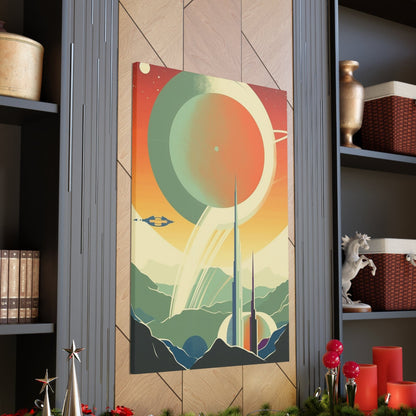 Canvas Vintage Space Station Canvas