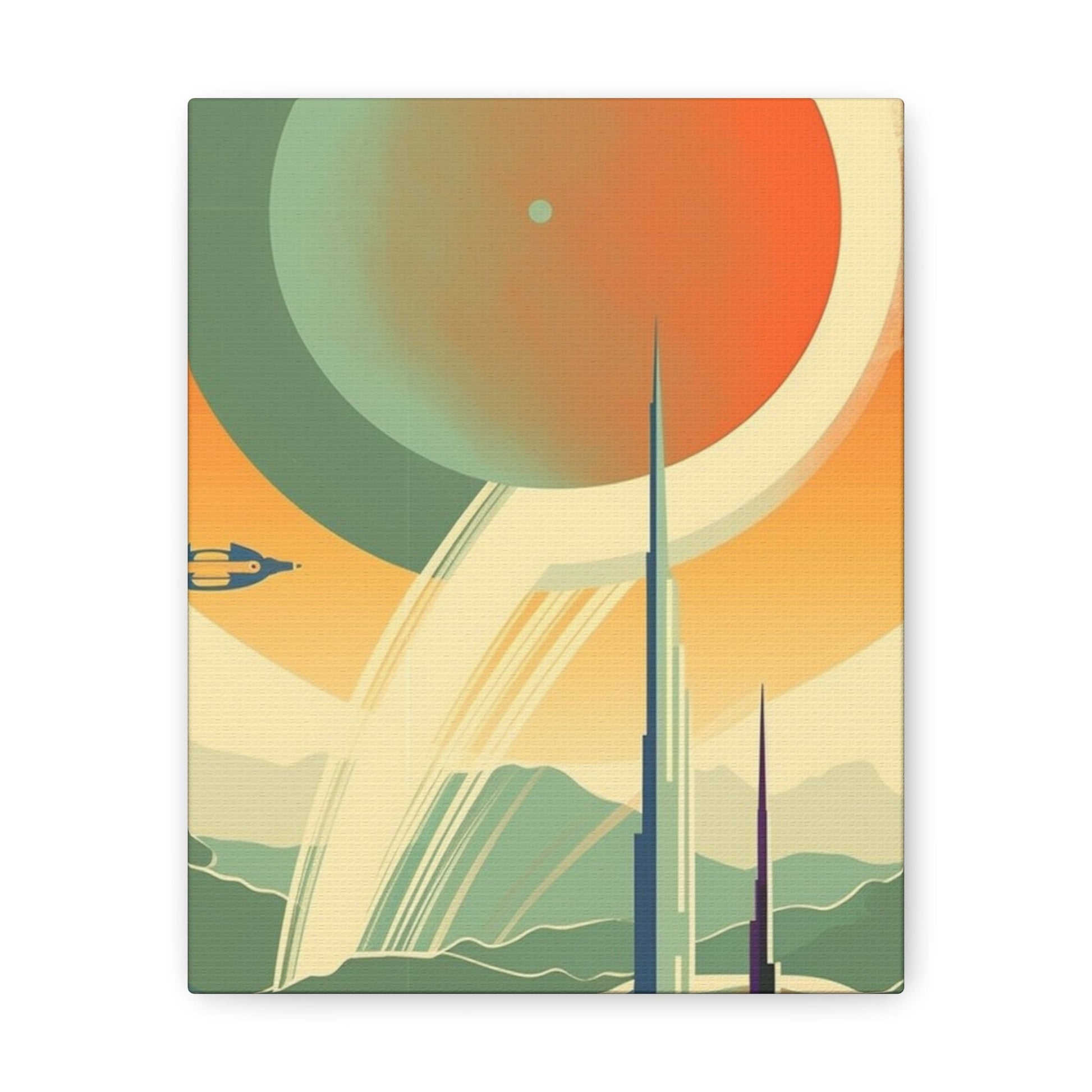 Canvas Vintage Space Station Canvas