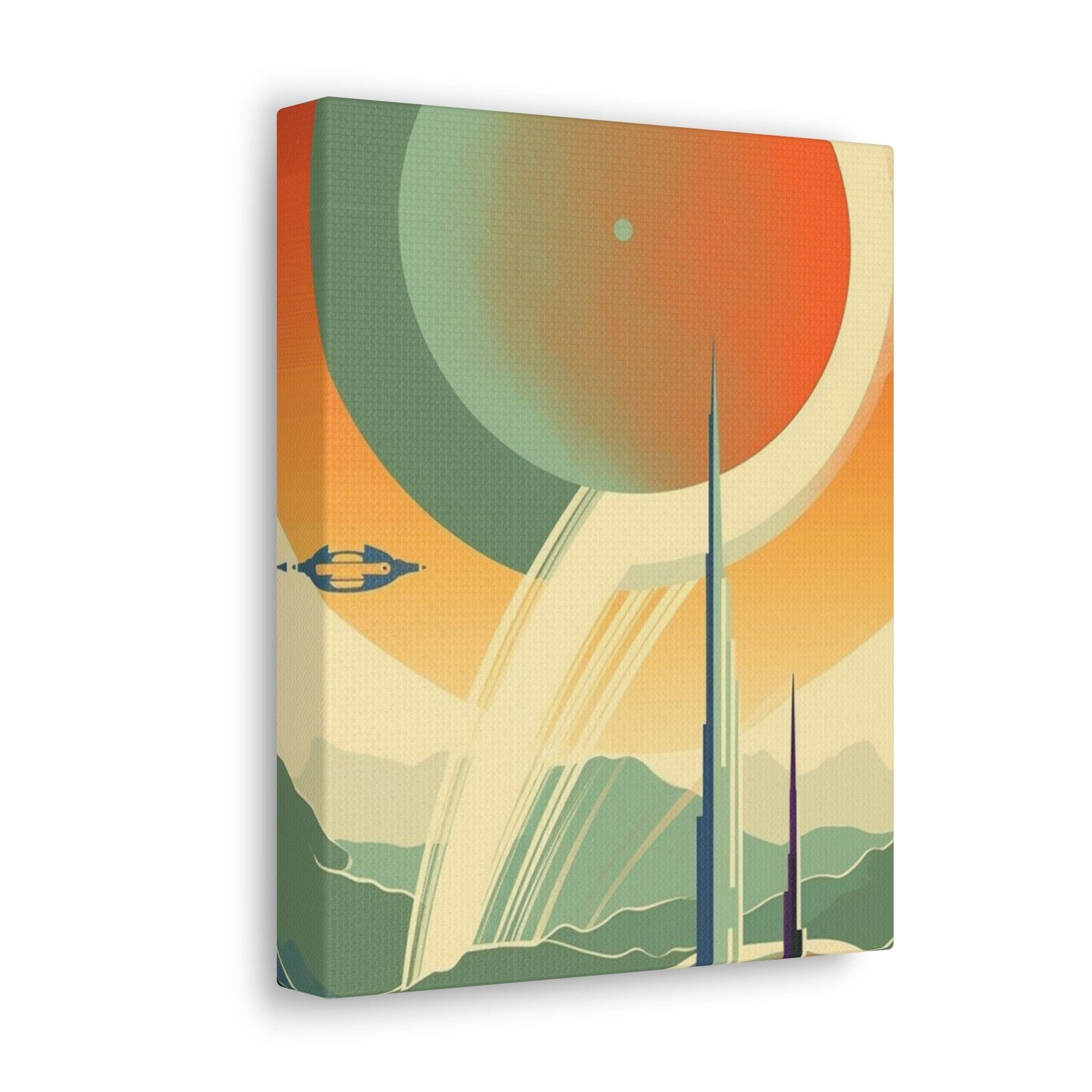 Canvas Vintage Space Station Canvas