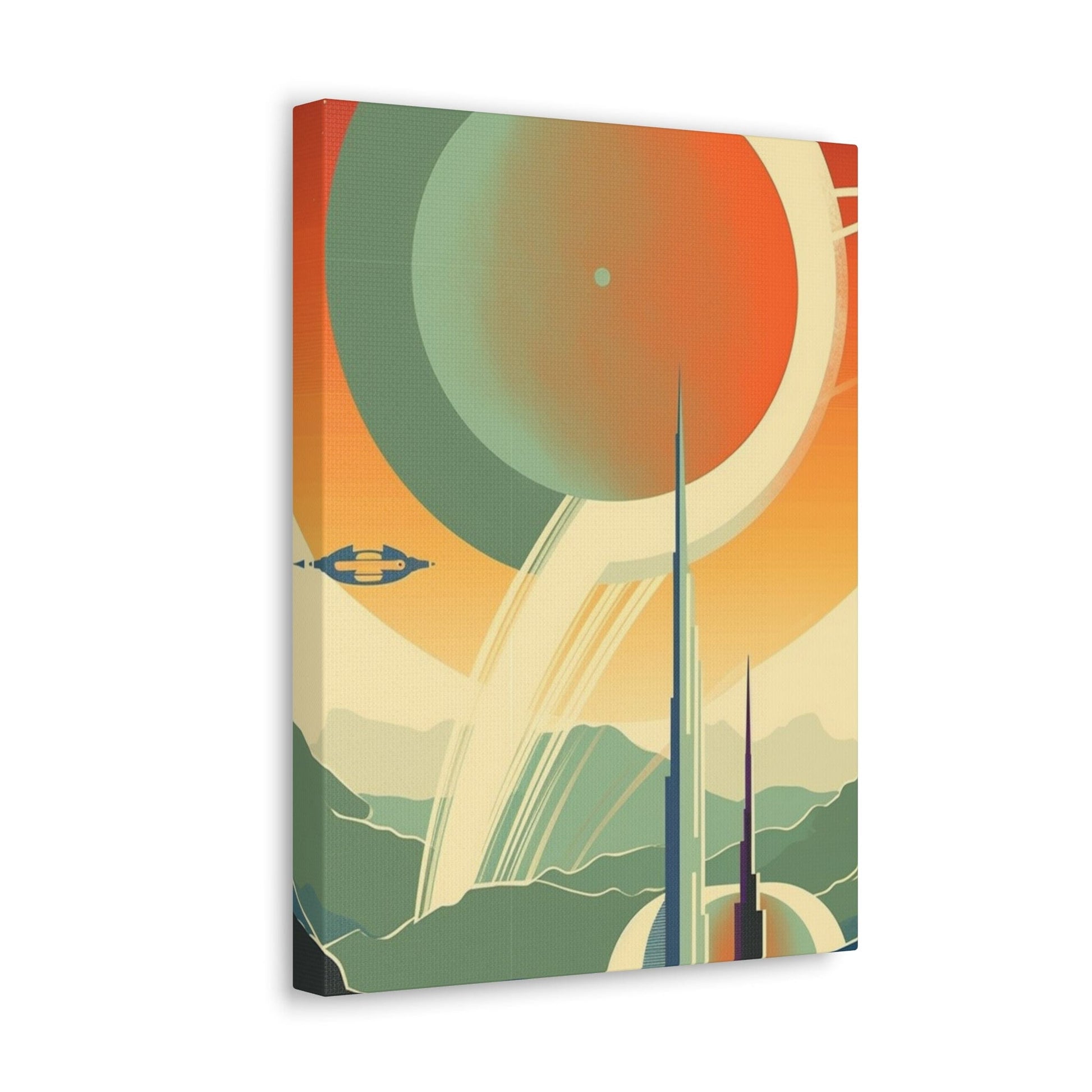 Canvas Vintage Space Station Canvas