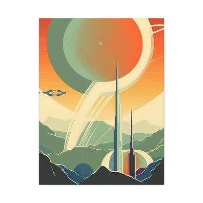 Canvas Vintage Space Station Canvas