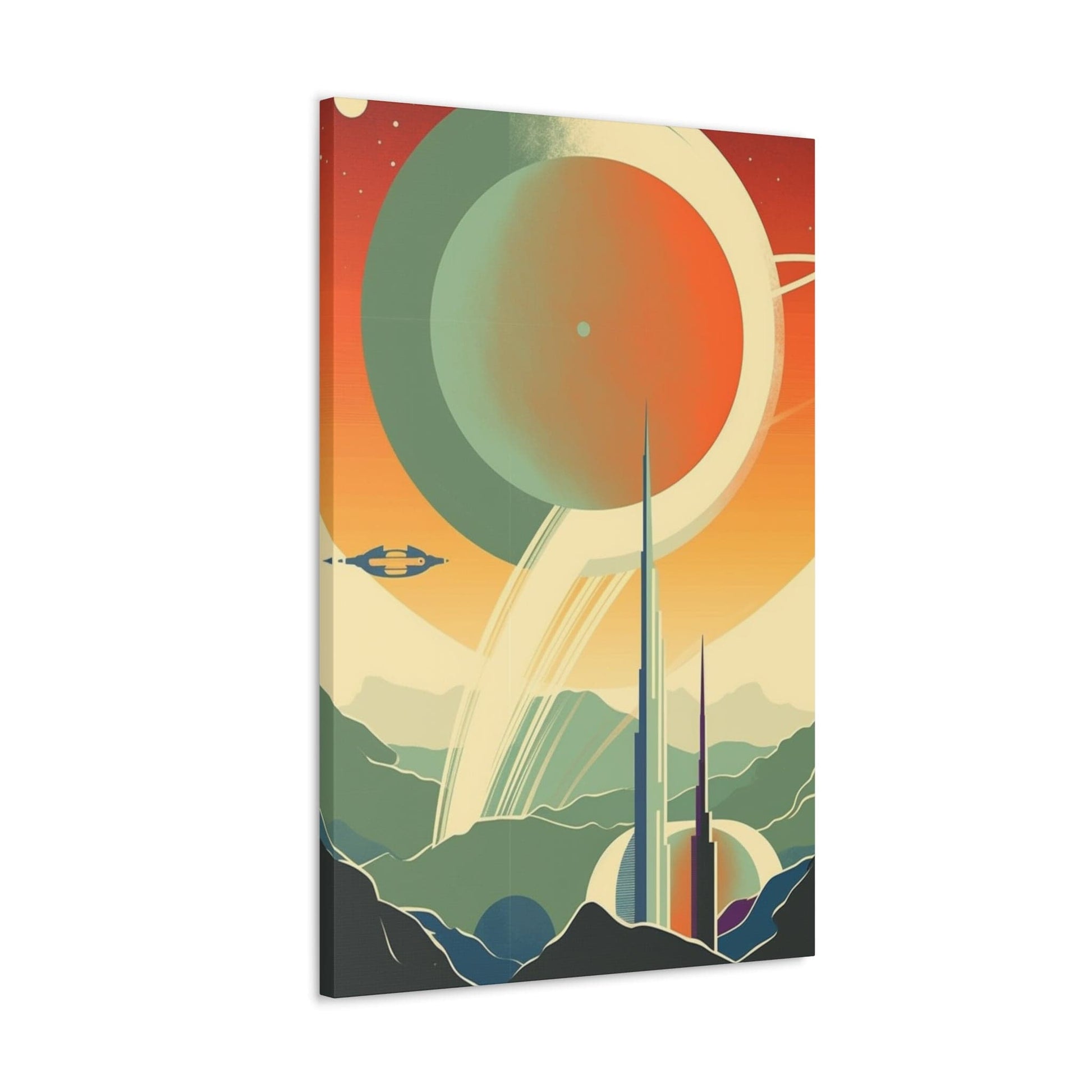 Canvas Vintage Space Station Canvas