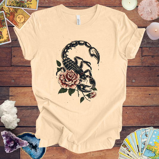 Scorpio's Essence TShirt: Mystical Scorpion Art on Soft Cotton