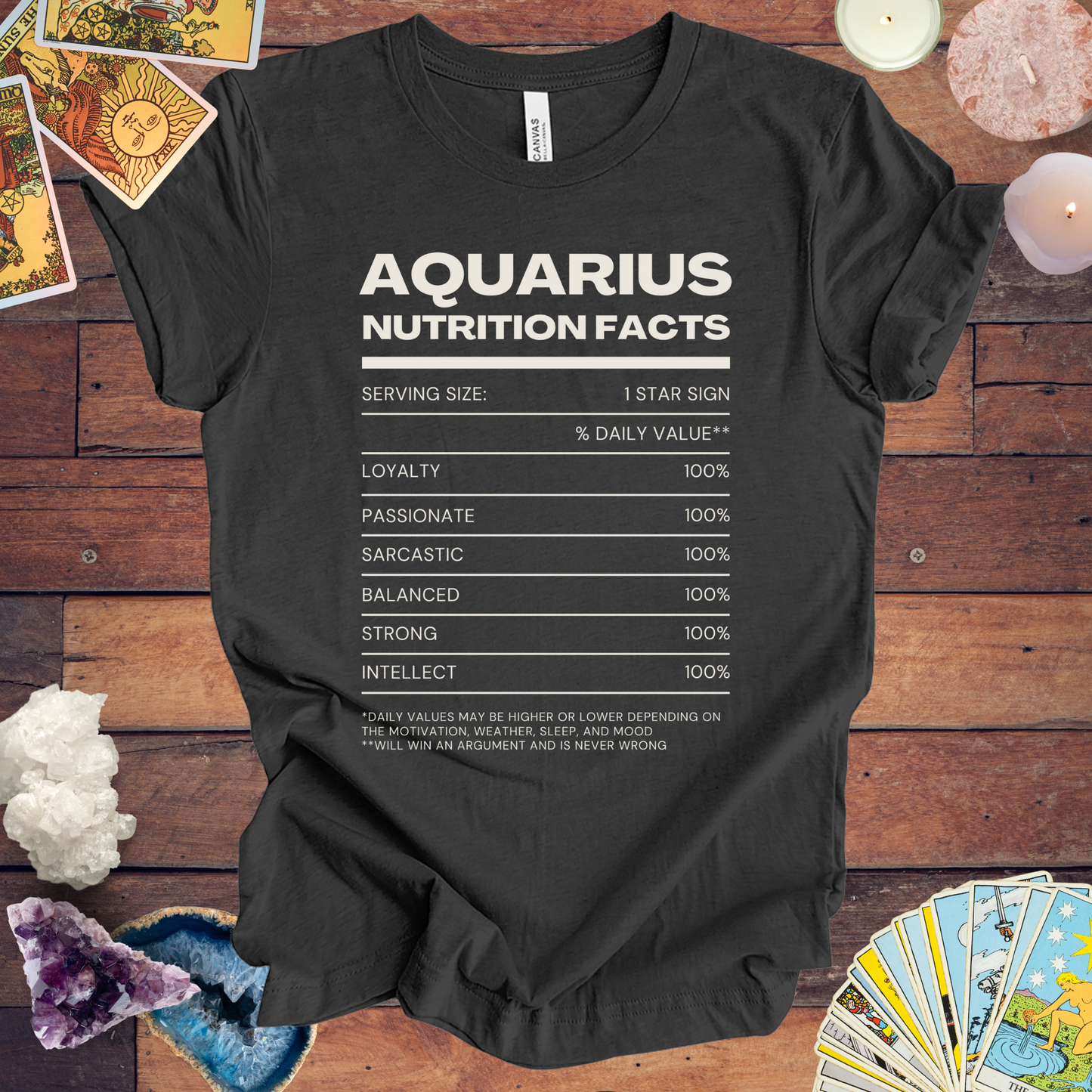 Aquarius Nutrition Facts T-Shirt