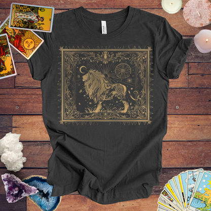 Lion's Radiance Leo Tarot Card T-Shirt