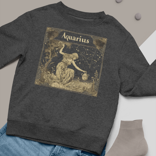 Aquarius Golden Age Sweatshirt: Cosmic Elegance Meets Modern Comfort