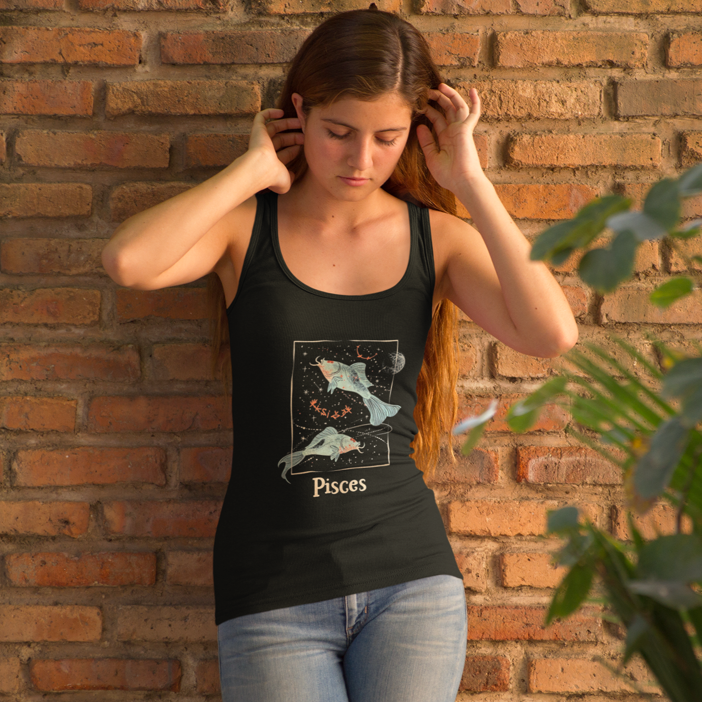 Pisces Racerback Tank: Celestial Soft-Fit for Astrology Lovers