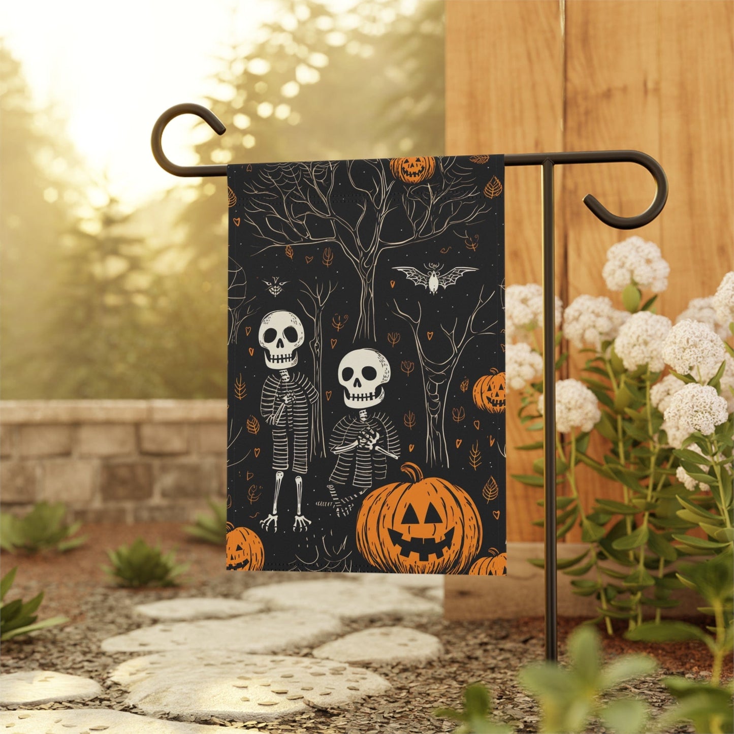 Home Decor 12'' × 18'' Halloween Vintage Skeleton - Garden & House Banner - Halloween Limited Edition