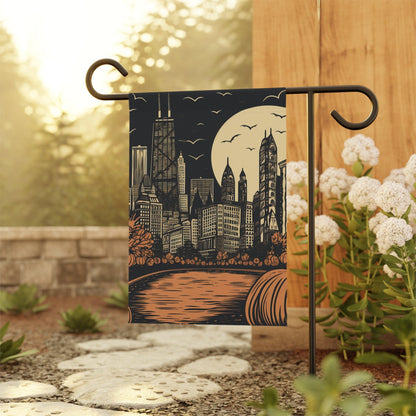 Home Decor 12'' × 18'' Vintage Chicago John Hancock - Downtown Chicago - Flag & Banner - Halloween