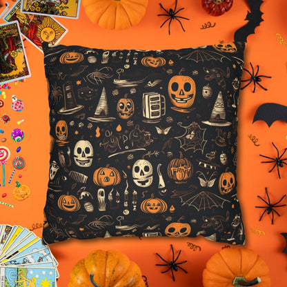 Home Decor 18" × 18" Vintage Halloween Throw Pillow Covers - Halloween Limited Edition