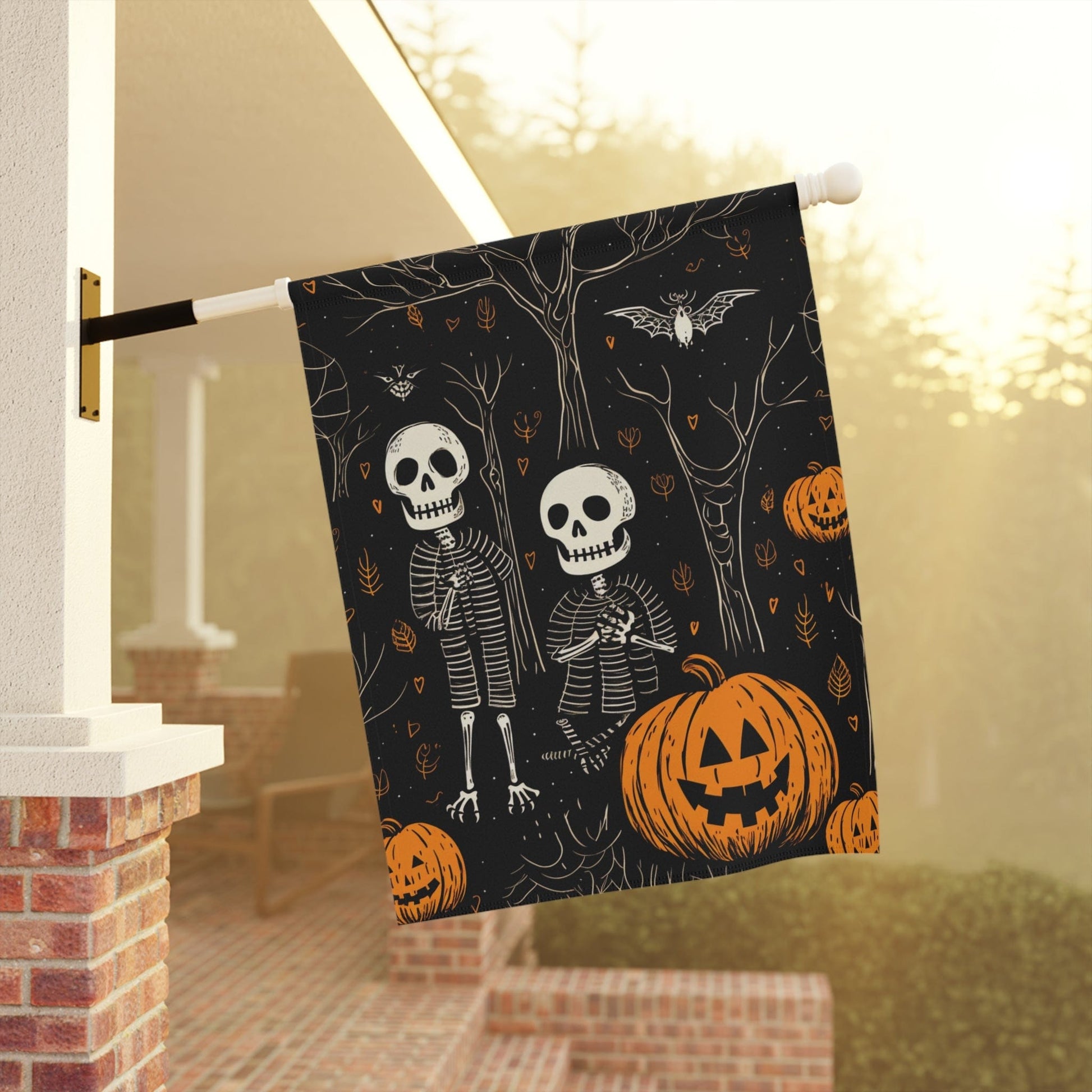 Home Decor 24.5'' × 32'' Halloween Vintage Skeleton - Garden & House Banner - Halloween Limited Edition