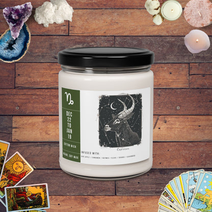 Home Decor Apple Harvest / 9oz Capricorn Zodiac Scented Soy Candle Collection – Summit of Ambition